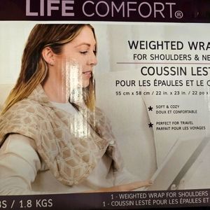 Weighted shoulder and neck wrap